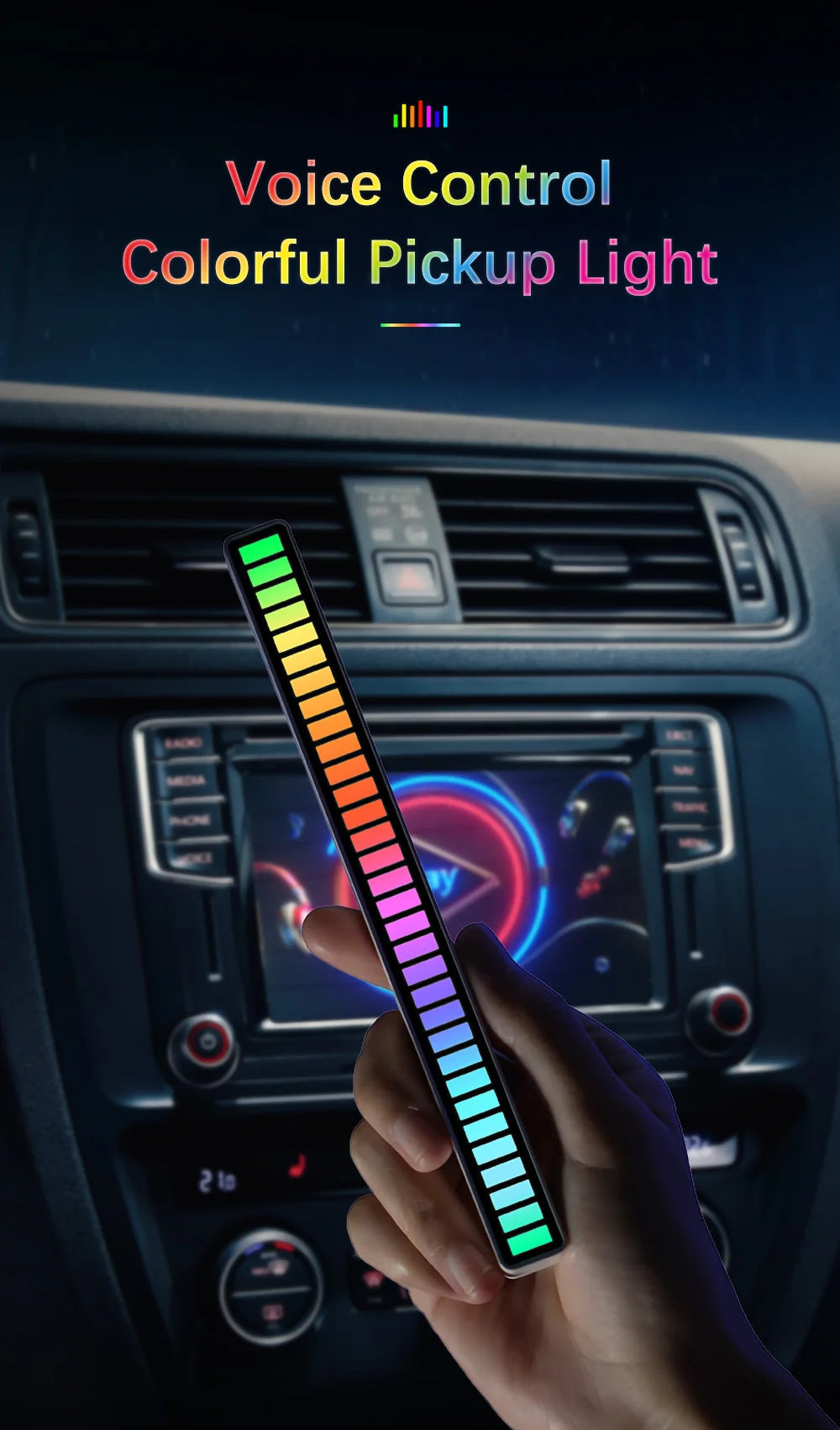 GlowPad™ RGB Pickup Rhythm 16/32 LED Light Bar